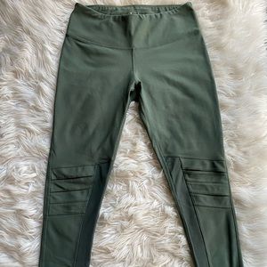 olive green athletic leggings